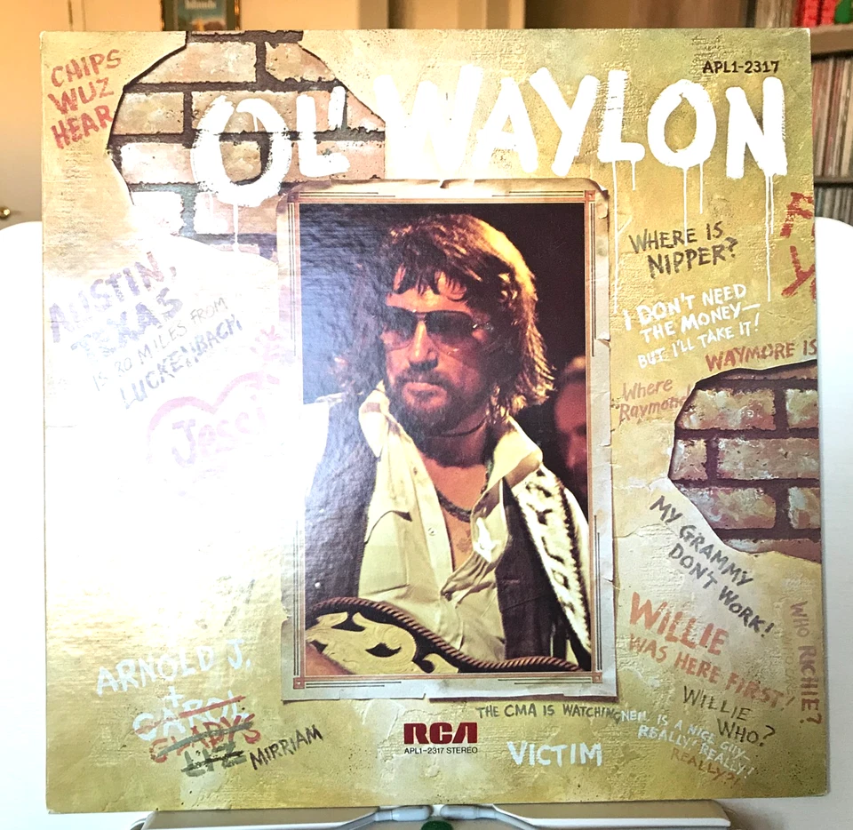 Tested & Cleaned:  Waylon Jennings - Ol' Waylon - 1976 Outlaw Country LP - Image 1 of 4