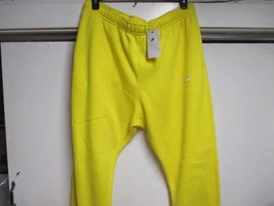 NIKE "LOGO PATTERN" MENS JOGGER SWEATPANTS (XXL) NWT NEON YELLOW W/WHITE LOGO - Image 1 of 4
