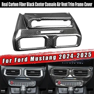 Carbon Fiber Center Console Air Vent Trim Frame Cover For Ford Mustang 2024-2025 - Picture 1 of 12