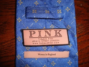 THOMAS ROSA HERRENKRAWATTE AUS 100% SEIDE GEWEBT IN ENGLAND KAUM GETRAGEN! - Bild 1 von 8