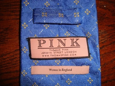 CORBATA HOMBRE THOMAS ROSA 100% SEDA TEJIDA EN INGLATERRA ¡APENAS USADA! Foto 1 de 4