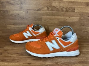 New Balance 574 Scarpe da Ginnastica Donna - Taglia 5 UK Arancione Bianco Palestra Casual - Foto 1 di 13