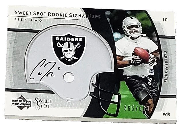 2004 UPPER DECK SWEET SPOT CARLOS FRANCIS ROOKIE AUTOGRAPH CARD #247 NUM.365/699 - Image 1 of 1