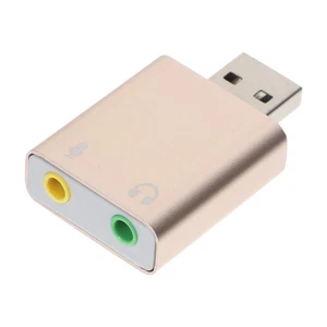 Usb Audio Adapter 7.1 External Stereo Sound Card Aux To Usb Adapter Accessory - Zdjęcie 1 z 11