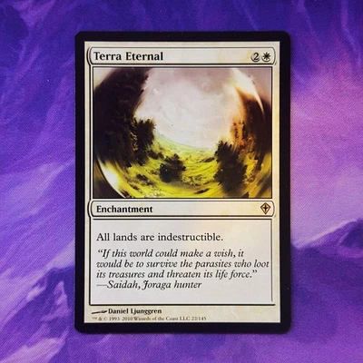 Terra Eternal Worldwake WWK 22 WKK Lands Indestructible Enchantment White MTG - Image 1 of 2