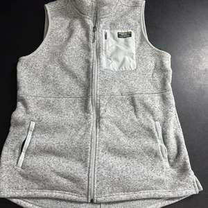 LL Bean Damen Pullover Strick Fleece Weste Full Zip Ärmellos Lagenlook XL - Bild 1 von 4