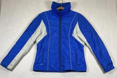 Abrigo de esquí vintage Aspen para mujer chaqueta acolchada azul cremallera completa (sin etiqueta de talla) Foto 1 de 4