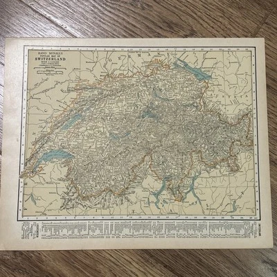 "Antiguo mapa de Suiza 1929 14""x11""" Foto 1 de 4