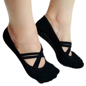 Calcetines de yoga antideslizantes Pilates calcetines de baile para mujer (negro) sin calcetines para mujer - Imagen 1 de 7