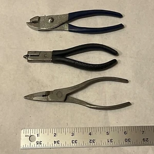 Forged H Steel 6-1/2in. Needle Nose Pliers & Extra Pliers set of 3 Germany - Picture 1 of 12