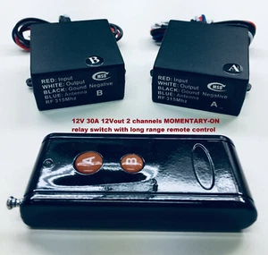 12V 30A 315MHZ 2ch MOMENTARY relay switch with long range remote control RX12P - Picture 1 of 4