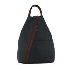 Fioretta Italian Genuine Leather Top Handle Backpack Purse Shoulder Bag Handbag