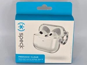 Airpods (Gen 3) - Speck Presidio Clear Case & Key Ring / Carabiner - CLEAR - Picture 1 of 5