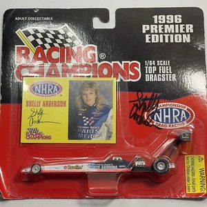 Racing Champions 1:64 Dragster 1996 SHELLY ANDERSON Diecast Car Autographed - Picture 1 of 6