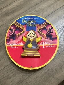BEAUTY AND THE BEAST 1992 PIZZA HUT Rubber Hand Puppet NIP COGSWORTH - Picture 1 of 2
