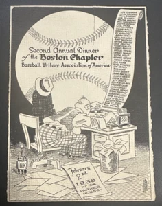Feb 2, 1938 Second Annual Baseball Writers Association of America Dinner Program - Picture 1 of 3