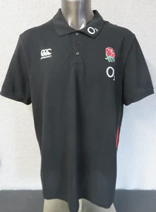 Mens Canterbury England 02 Black Red Polo Rugby Jersey Shirt Size 3XL Vapodry - Picture 1 of 11