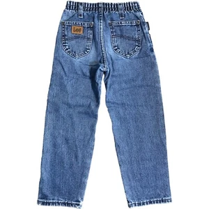 Vtg Lee Union Made Kid's Jeans Tag 6 Slim Cotton Made in USA Distressed Knees - Picture 1 of 11