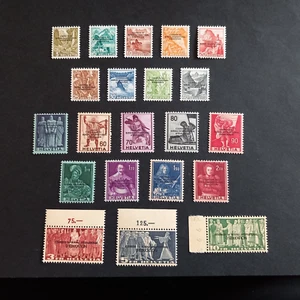 SVIZZERA 1944/ F.LLI DI SERVIZIO, SERIE DI 21 VALORI INTEGRI MNH** - Imagen 1 de 2