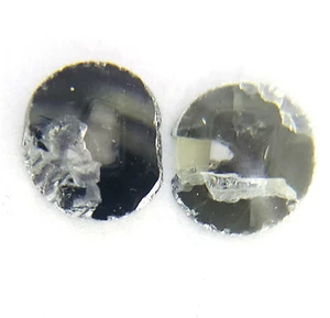 0.30TCW 5.2MM ROUND DISC SHAPE GRAY NAS COLOR ANTIQUE SLICE NATURAL DIAMOND PAIR - Picture 1 of 9