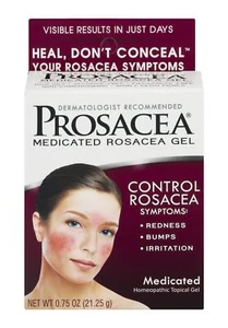 PROSACEA Medicated Rosacea Homeopathic Topical Gel Non-comedogenic 0.75oz 6 Pack - Picture 1 of 1