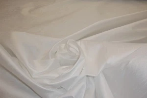 Silk Faux Fake Shantung Dupioni White Fabric drapery wedding sold 5 Yards  - Picture 1 of 1