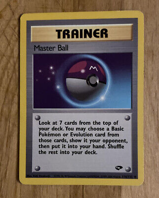 Master Ball 116/132 Pokemon Gym Challenge Ungraded