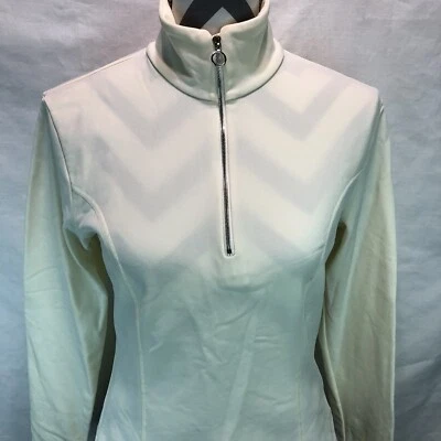 Pullover NILS SPORTSWEAR 1/4 Cremallera Forrado de Vellón Amarillo Pálido Manga Larga Grande TTT6 Foto 1 de 4