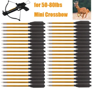 6.5" Bolts with Hunting Steel Tips Aluminium Arrows for 50-80lb Pistol Shooting - Picture 1 of 11