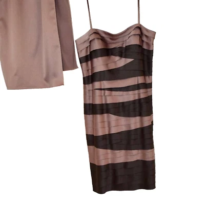 JS Collection - mother of  bride  purple & brown formal dress - size 10 - Image 1 of 2