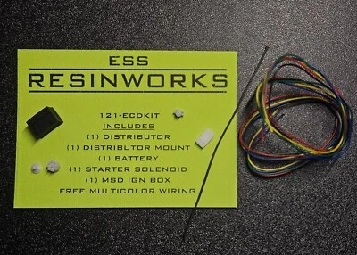 KIT DE DETALHES DO MOTOR EM ESCALA 1/24 5 CORES DE SOLENÓIDE DE BATERIA DISTRIBUIDOR DE FIO MSD - Imagem 1 de 4