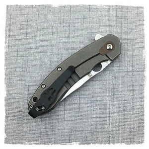 Black Custom Titanium Deep Carry Pocket Clip For Spyderco Southard Knife - Picture 1 of 6