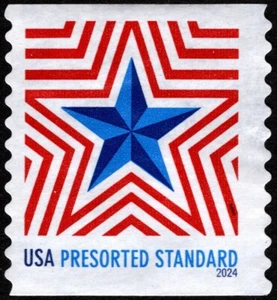 US Stamp Scott # 5832 - Red, White & Blue USA Presorted Standard 2024 Issue F-VF - Picture 1 of 1