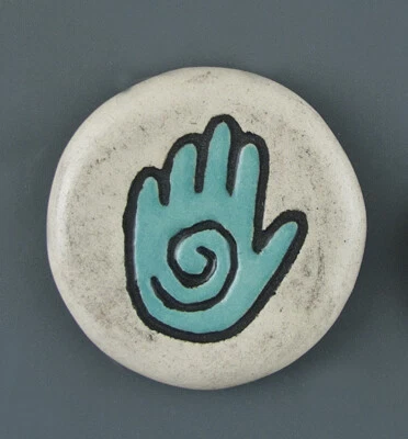 ARTISAN MADE CLAY BUTTON WITH SOUTHWEST DESIGNS - Image 1 of 4