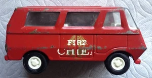 TONKA Vintage Red Fire Chief Van/Pressed Steel & Plastic/2.5" x 5"/USA/#55360/ - Picture 1 of 10