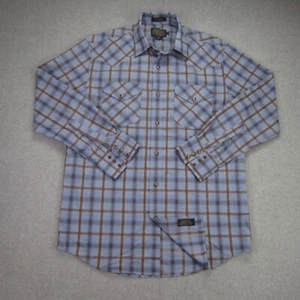 Pendleton Shirt Men S Blue Plaid Frontier Pearl Snap Button Up Western - Picture 1 of 15