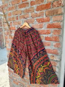 New Palazzo Pant/ Trousers, Wide leg, Maxi Pants. Hippie Cotton Pant Women - Picture 1 of 3