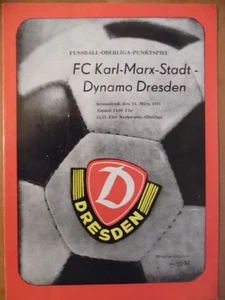 Dynamo Dresden - FC Karl-Marx-Stadt 21.3. 1981 Oberliga Fußballprogramm 15 - Picture 1 of 1