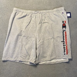 Champion Men's Activewear Shorts Gray 5XL Big & Tall Script Signature Logo NWT - Picture 1 of 10