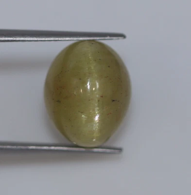 Loose CERTIFIED Natural Green Cat’s Eye Chrysoberyl 11.72 Ct Gemstone HUGE SIZE - Image 1 of 4