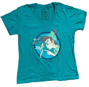 Disney Store Peter Pan Bad Fairy Short Sleeve Organic Cotton Shirt T-Shirt Sz XL - Picture 1 of 7