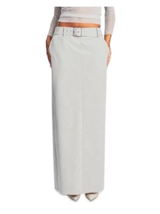 SER.O.YA Womens Gray Zippered Belted High Back Slit Maxi Party Pencil Skirt XL - Picture 1 of 3