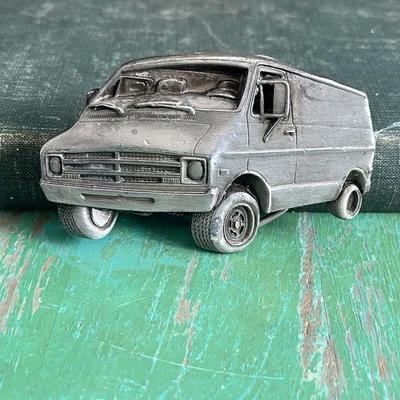 1978 Dodge Van Belt Buckle Bergamot Brass Works Figural Metal USA Vintage - Image 1 of 4