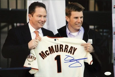 Foto Brillante Autenticada por Jamie McMurray NASCAR Driver Firmada 12x18 JSA Foto 1 de 2