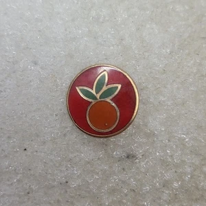 Vintage Orange Fruit Pinback Button Round Metal 12mm - Picture 1 of 4