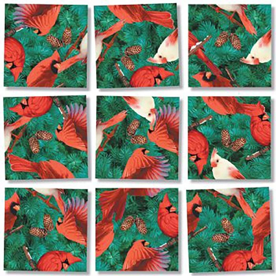 B Dazzle Cardinals Scramble Squares 9 Piece Puzzle - Image 1 of 1