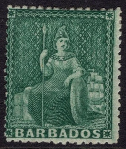 BARBADOS 1873 (½d) CLEAN-CUT 14½-15½ BRITANNIA SG 58, FRESH MINT O.G., CAT. £450 - Picture 1 of 2