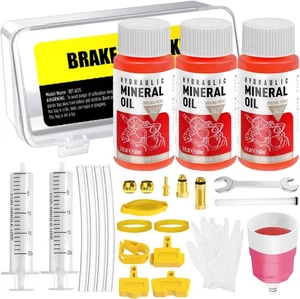 Brake Bleed Kit for Shimano Hydraulic Brakes with 180 ml Mineral Oil Brake Fluid - Picture 1 of 5