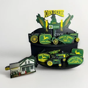 John Deere Tractor Decor Set & Advertising Logo Shelf Sitter Two Tiered Display - Picture 1 of 24