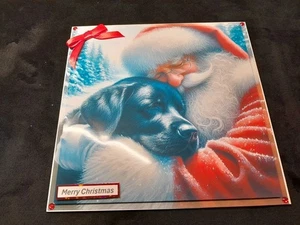 New Handmade Santa Themed Christmas Card Size 8" X 8: - Picture 1 of 5